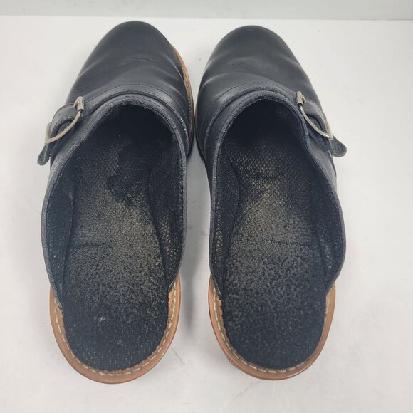 Georgia Boot Men's Black Leather Clogs With Buckle Strap G0150 US Size 12M - Picture 5 of 8